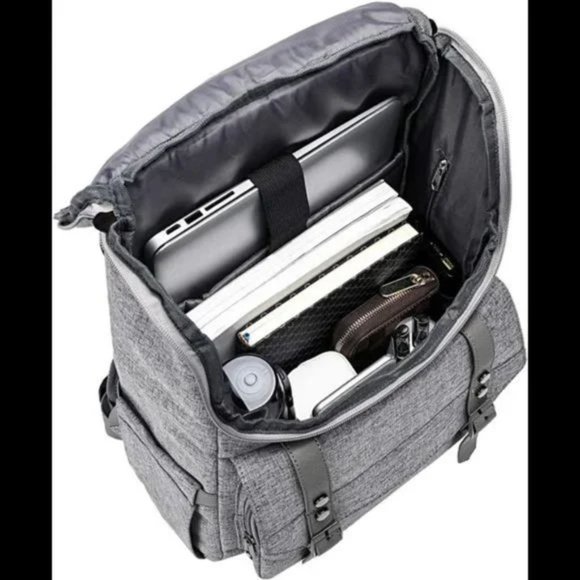 New Backpack Travel Laptop Backpack with usb Charging Fits 15.6 Inch Laptop Grey - Picture 4 of 7